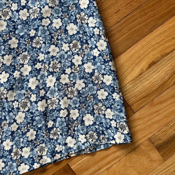 Vintage Ditsy floral babydoll Midi Dress - classic 90s floral dress style with D - Picture 3 of 10